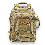 Тактичний рюкзак із чохлом для рації 50-60 л. Коричньового кольору, фото 2