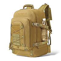 Тактичний рюкзак із чохлом для рації 50-60 л. Коричньового кольору