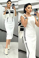 Жіночий стильний костюм-двійка кофта+плаття тканина: костюмка Мод.05110