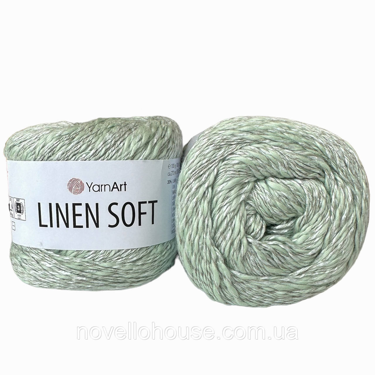 YarnArt LINEN SOFT (Ярнарт Лінен Софт) № 7312 Пряжа бавовна віскоза з льоном, нитки для вʼязання