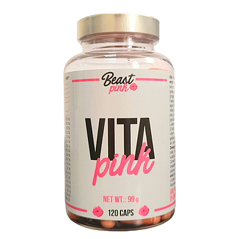 Мультивітаміни для жінок BeastPink Vita Pink підтримка краси та здоров'я 120 капсул