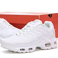 Кросівки жіночі і чоловічі Nike air max TN+ white / Найк аір макс ТН+ белые