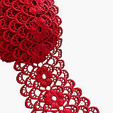 Мереживо макраме 6,5 см колір - червоний, фото 3