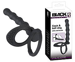 Насадка для подвійного проникнення Black Velvets Cock&Ball Ring