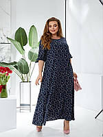 Женское длинное летнее платье с натуральной ткани Ткань: штапель Размер: 50-52, 54-56, 58-60, 62-64