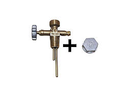 Газовий кран для туристичних балонів 5-12 літрів Ruddy SV-150 21.8 мм, вентиль на пропановий балон