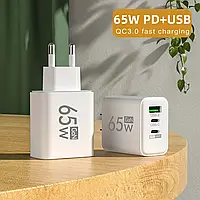 Швидкий зарядний пристрій 65W PD USB C Quick Charge 3.0 для iPhone 14 Pro Xiaomi Samsung