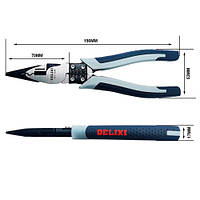 Плоскогубцы комбинированные 7 многофункциональные 1.5-6мм2, 190мм, Delixi at