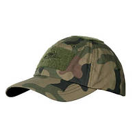 Бейсболка Helikon-Tex POLYCOTTON RIPSTOP PL Woodland CZ-BBC-PR-04