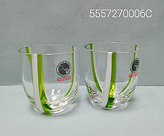 Склянка Monica  0,27л зелений декор Tognana, 6 шт