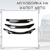 Мухобойка FORD Focus 3 Форд Фокус с 2011-2015 г.в короткий Дефлектор капота