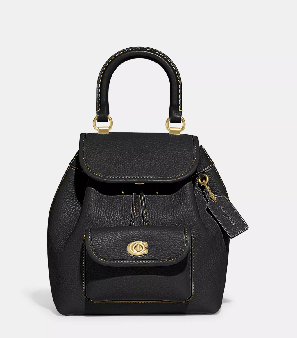 Рюкзак жіночий Coach Riya Backpack 21 чорний. (350)