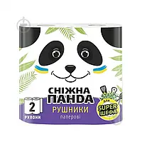 Паперові рушники Сніжна панда 2 шари 110 відривів 2 рулони