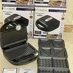 Мультимейкер 3 в 1 Lexical Гранітне покриття, індикатор готовності, 3 насадки, Потужність 750 ватів LSM-2530