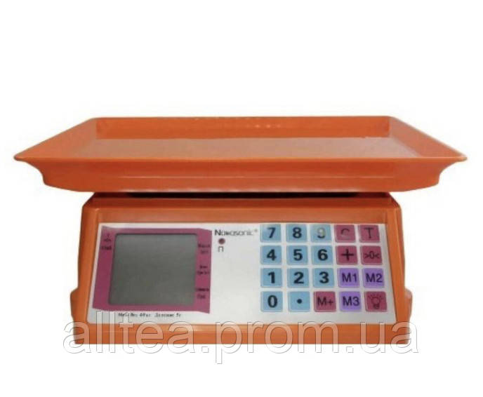 Электронные торговые весы NOKOSONIC 50кг Model: NK4017 Оранжевый at - фото 1 - id-p2183059840