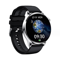 Смарт часы Bakeey GT5 1,28 екран 200 мАч Bluetooth 5.0 200 мАч Android, IOS тонометр, пульсоксиметр черные