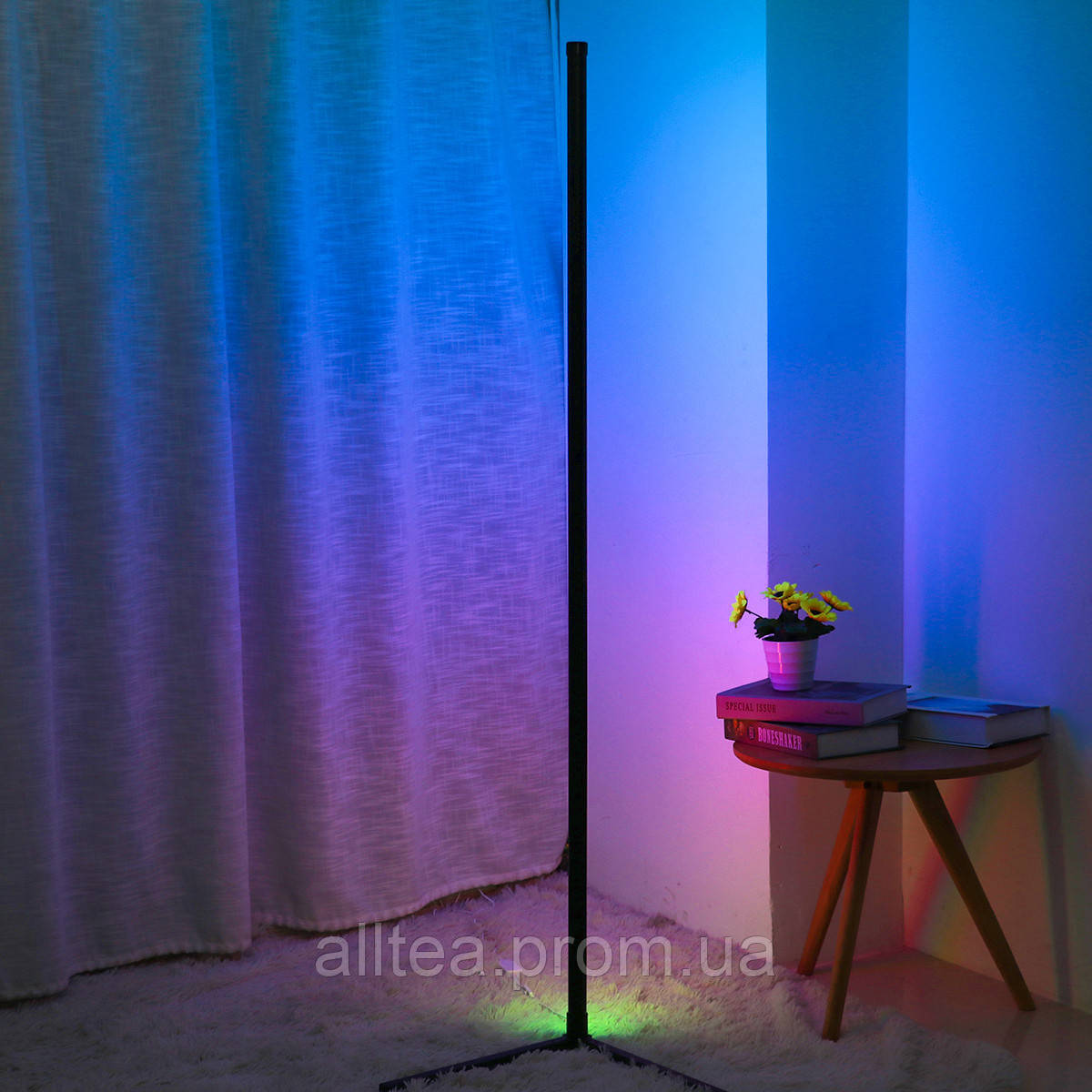 Напольная угловая лампа торшер RGB STAND 1.2м с пультом управления at - фото 3 - id-p2183060014