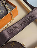 Сумка женская 3 в 1 Louis Vuitton Multi Pochette bag корч.+ коричниевый, фото 2