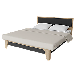 Односпальне ліжко з ламінованої ДСП 90х200 см Сканді