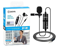 Петличный микрофон BOYA BY-M1 для мобильного телефона, планшета, камеры, диктофона