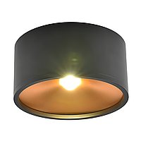 Потолочный точечный светильник 10W под лампу MR-16 накладной черно-золотистого цвета Sirius RT448 BK+GD