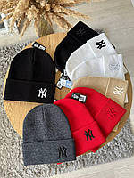 Зимняя шапка нью йорк женская шапка двойная с подворотом для женщин шапка NY Sensey Зимова шапка нью йорк
