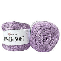 YarnArt LINEN SOFT (Ярнарт Линен Софт) № 7325 сиреневый Пряжа хлопок вискоза с льном, нитки для вязания