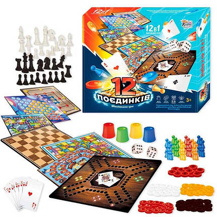 Набір настільних ігор 4Fun Game Club 12 Поєдинків, 92918, фото 1