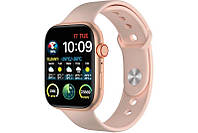 Смарт часы Smart Watch I8 Pro Max Bluetooth водонепроницаемые с возможностью телефонных звонков розовые