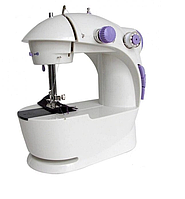 Мини швейная машинка с подсветкой Sewing Machine 201 4 в 1 с педалью