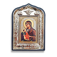 Икона "Утоли болезни" Пресвятой Богородицы, лик 6х9, в пластиковой черной рамке
