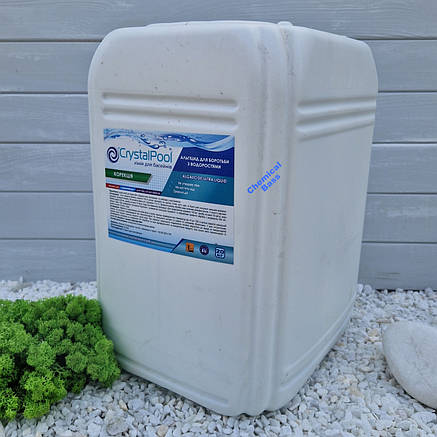 Альгіцид (альгекс) Crystal Pool Algaecide Ultra Liquid 20 кг проти водоростей і зелені в басейні, фото 3