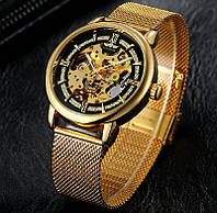 Механические часы T-Winner Skeleton, мужские, оригинальные наручные часы