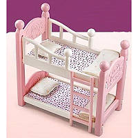 Кровать для куклы BabiInToy с постелью двухярусная, W6910B
