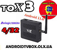 Android Smart Tv box TOX3 S905X4 2я ревизия TOX 3 4/32 ТВ Приставка