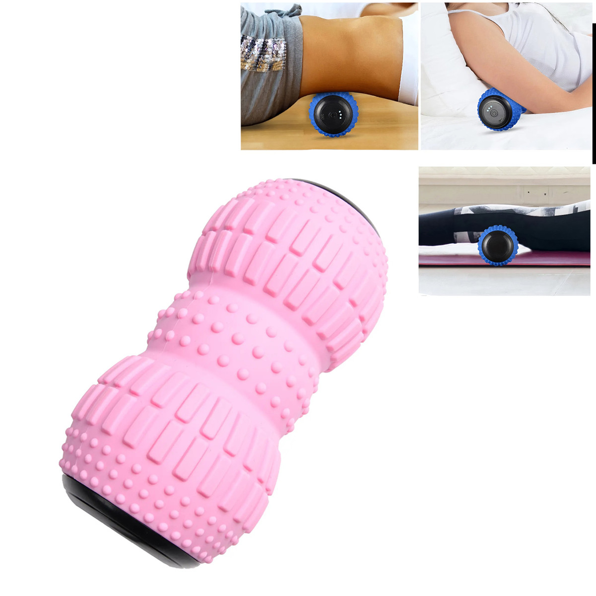 Вибромассажер для спины Massage Ball Розовый вибро массажер для тела - ручной вибромассажер для похудения