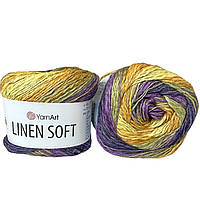 YarnArt LINEN SOFT (Ярнарт Линен Софт) № 7410 Пряжа хлопок вискоза с льном, нитки для вязания