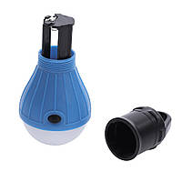 Портативный светодиодный кемпинг-фонарь лампа для кемпинга с карабином 3 режима на батареях ААА синий