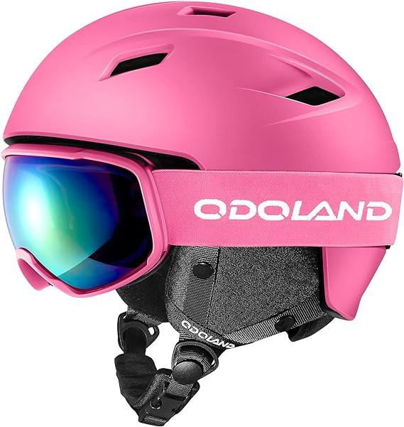 Лыжный шлем Odoland с лыжными очками, противоударный, ветрозащитный М - фото 1 - id-p2183097726