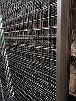 Чорний настінний органайзер Мудборд сітка в рам 88/198см профіль 15х15 мм (від виробника оптом та в роздріб)