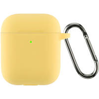 Чехол для наушников Armorstandart Ultrathin Silicone Case With Hook для Apple AirPods 2 Yellow ARM59696 YTR