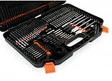 Універсальний комплект біт та свердл по дереву/металу/бетону Kraft&Dele KD999 в кейсі, фото 2