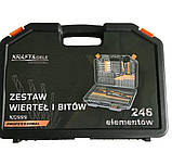 Універсальний комплект біт та свердл по дереву/металу/бетону Kraft&Dele KD999 в кейсі, фото 5