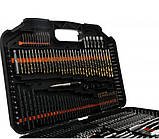 Універсальний комплект біт та свердл по дереву/металу/бетону Kraft&Dele KD999 в кейсі, фото 7