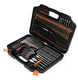 Універсальний комплект біт та свердл по дереву/металу/бетону Kraft&Dele KD999 в кейсі, фото 8