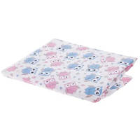 Пелюшки для немовлят Lionelo 55 x 70 см блакитні/рожеві сови (A0254)
