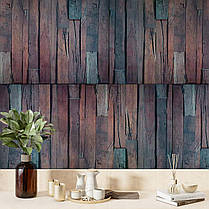 Декоративна ПВХ панель 3Д декор стін 960х480х4мм рване дерево, фото 5
