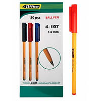 Ручка шариковая 4OFICE 4-107 красная 100мм (50 шт. в упаковке)