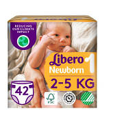 Подгузник Libero Newborn Размер 1 2-5 кг 42 шт 7322541884004 YTR