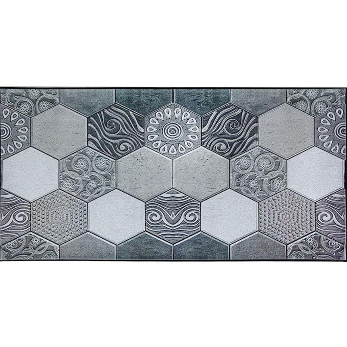 Декоративна ПВХ панель 3Д декор стін 960х480х4мм сірі ромби